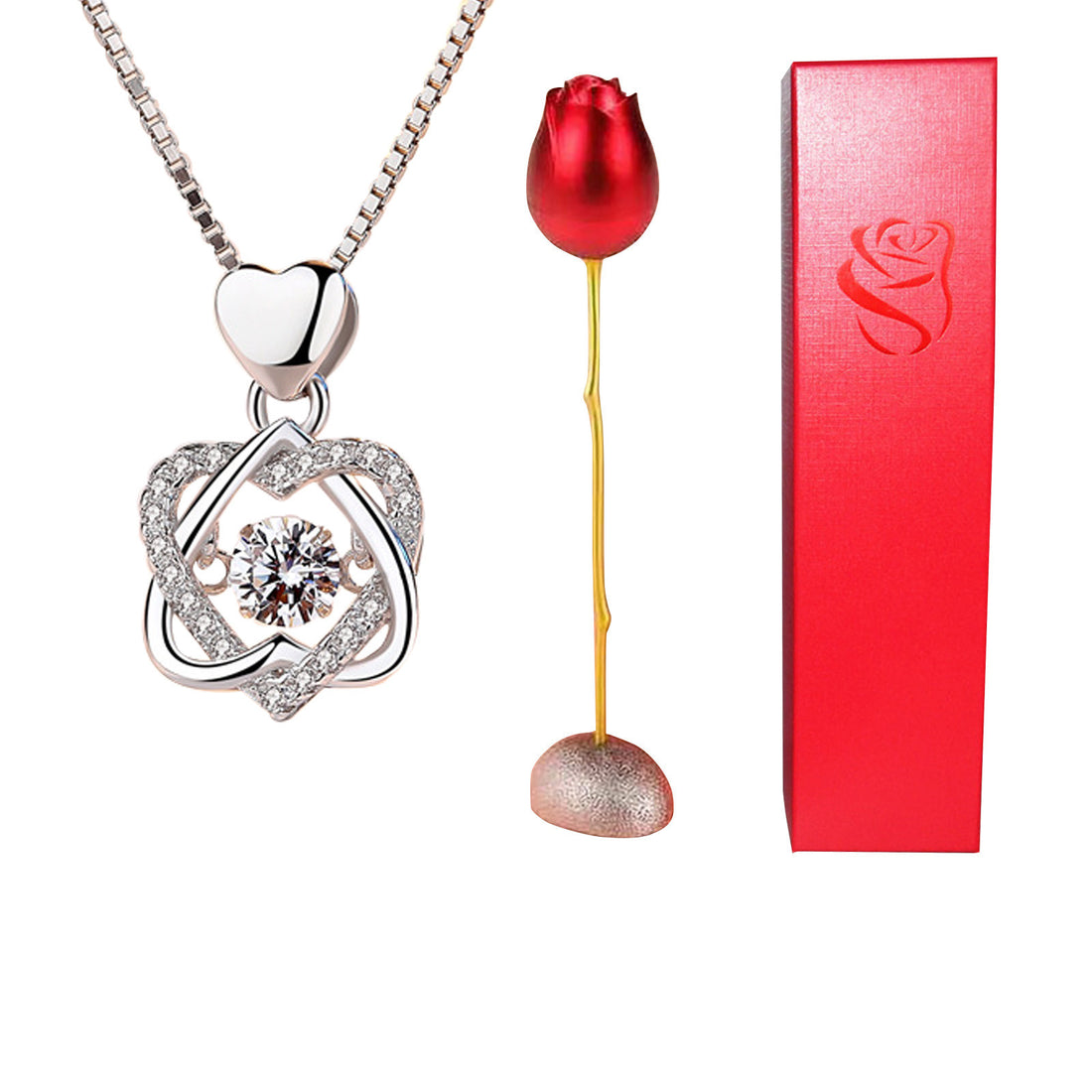 Eternal Rose - W/ Surprise Necklace